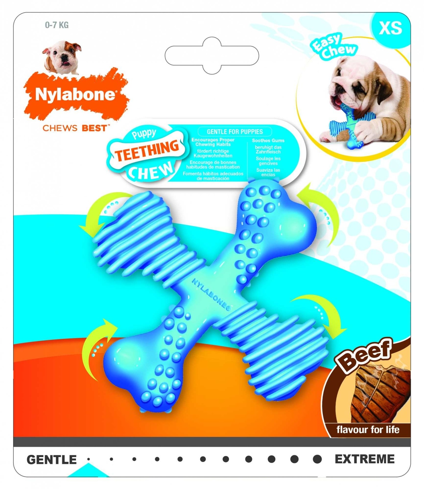 Nylabone Nylabone х-косточка для щенков, аромат говядины, ХS (90 г)