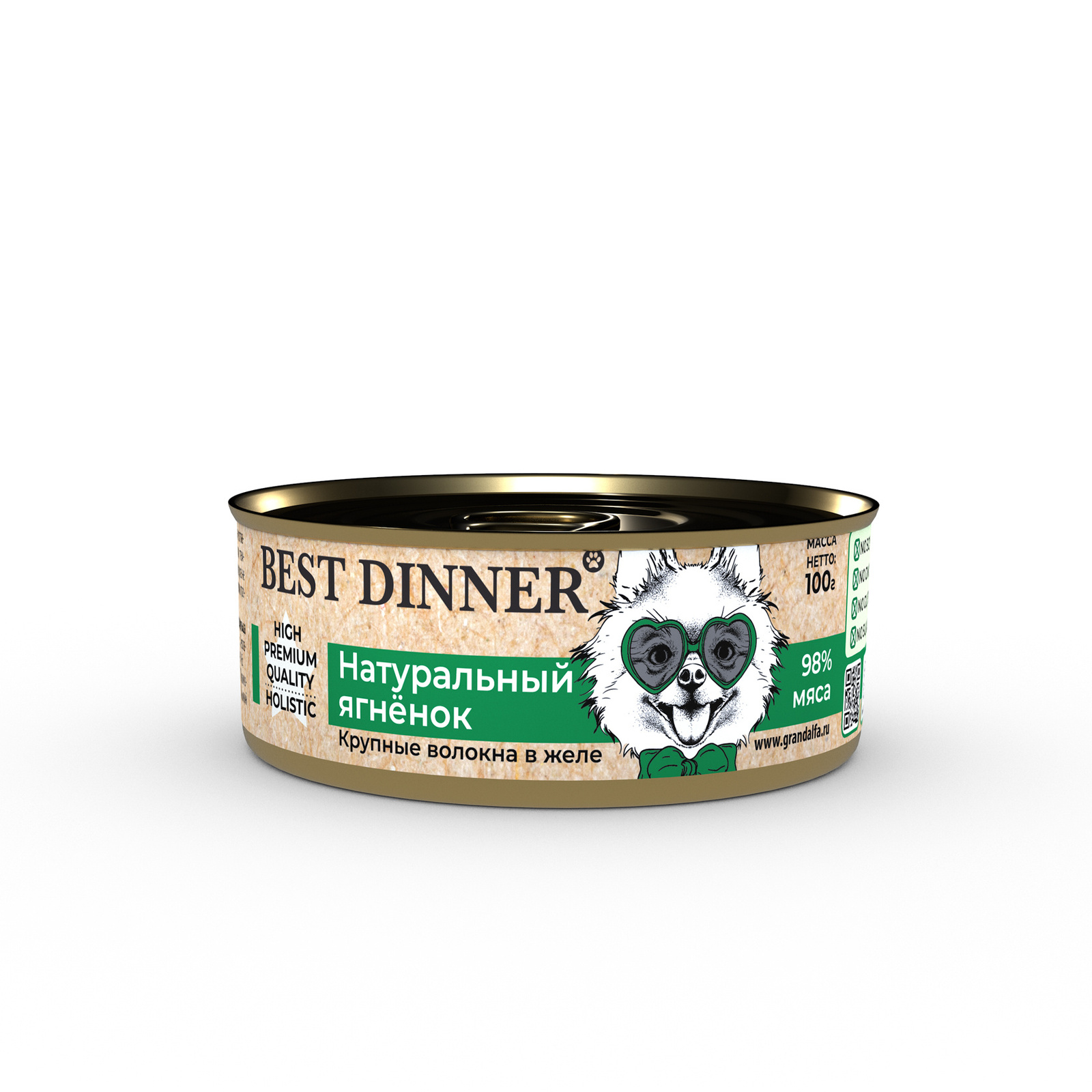 Best Dinner Best Dinner консервы Натуральный ягненок (340 г) best dinner best dinner гипоаллергенные консервы с кониной и рисом для собак всех пород 340 г