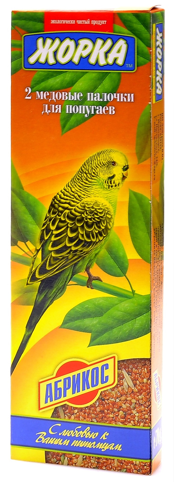 Жорка Жорка 2шт. Палочки для попугаев с Абрикосами (70 г) жорка жорка для волнистых попугаев с фруктами коробка 500 г