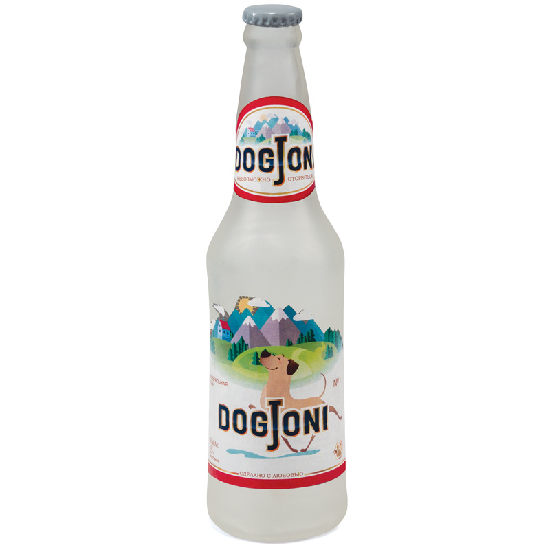 Triol Triol бутылка DogJoni, виниловая игрушка с пищалкой для собак (215 г) игрушка для собак triol бутылка dogjoni винил 24см