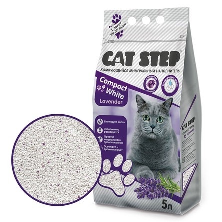 Cat Step Cat Step комкующийся минеральный наполнитель (4,2 кг) наполнитель гигиенический 1 crystals lavender 5 л