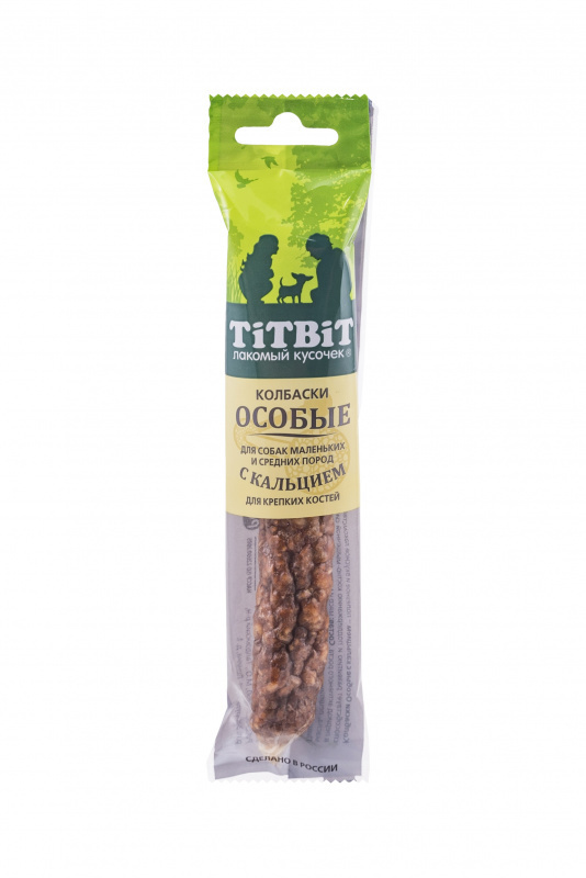 титбит 10шт х 30г колбаски особые с кальцием для собак маленьких и средних пород TiTBiT TiTBiT колбаски Особые с кальцием для собак маленьких и средних пород (30 г)