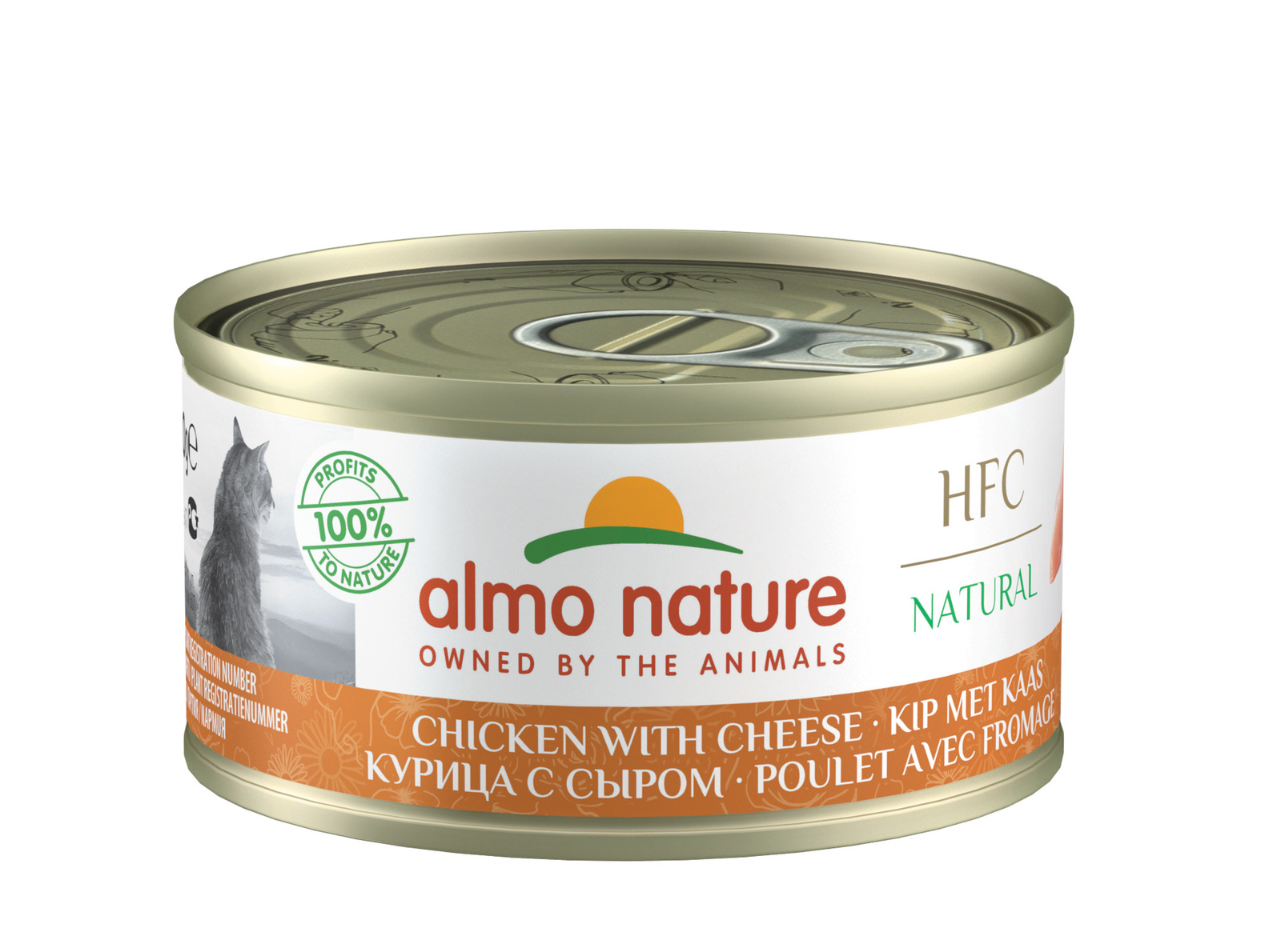 Almo Nature консервы для кошек с курицей и сыром, 75% мяса (1,68 кг)