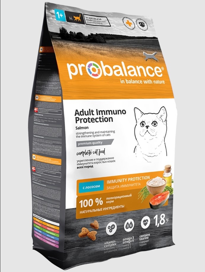 Probalance Probalance корм сухой для кошек с лососем (1,8 кг)