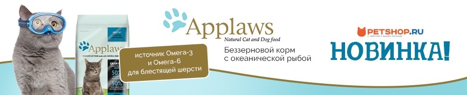 Новинка! Беззерновой корм для кошек Applaws!