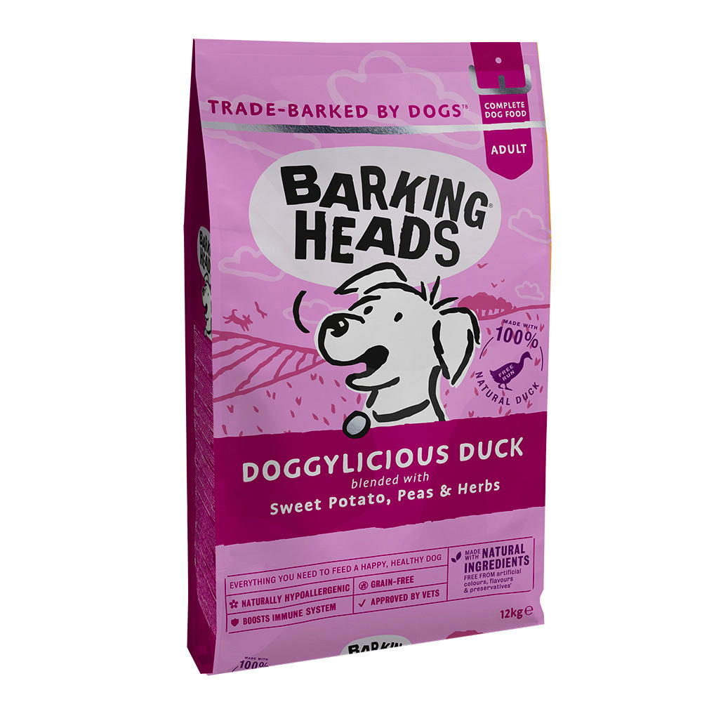 Корм Barking Heads беззерновой для собак, с уткой и бататом "Восхитительная утка" (2 кг) 