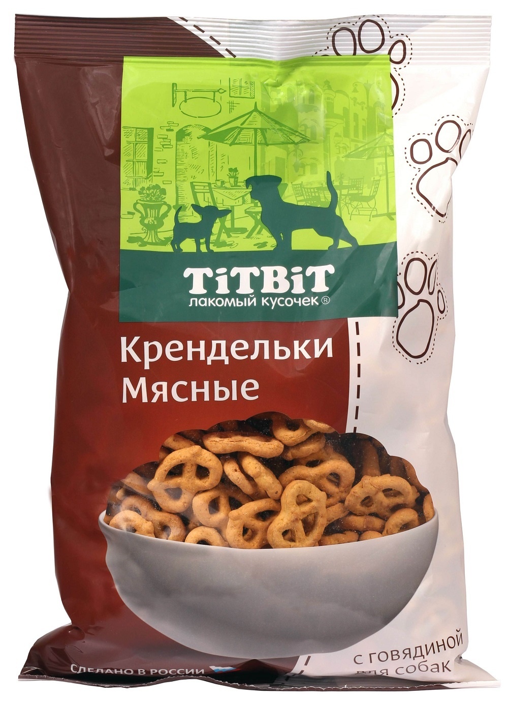 цена TiTBiT TiTBiT печенье Крендельки мясные с говядиной для собак (500 г)