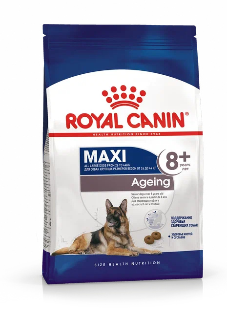 цена Royal Canin Корм Royal Canin корм для собак крупных пород старше 8 лет (15 кг)