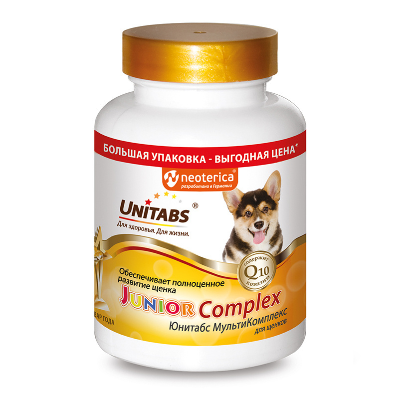 Unitabs Unitabs витамины JuniorComplex с B9 для щенков (200 таб.) цена и фото