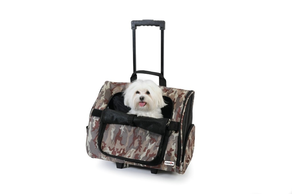Camon Camon сумка-переноска Max для животных на колесах камуфляжная (43*26*36)