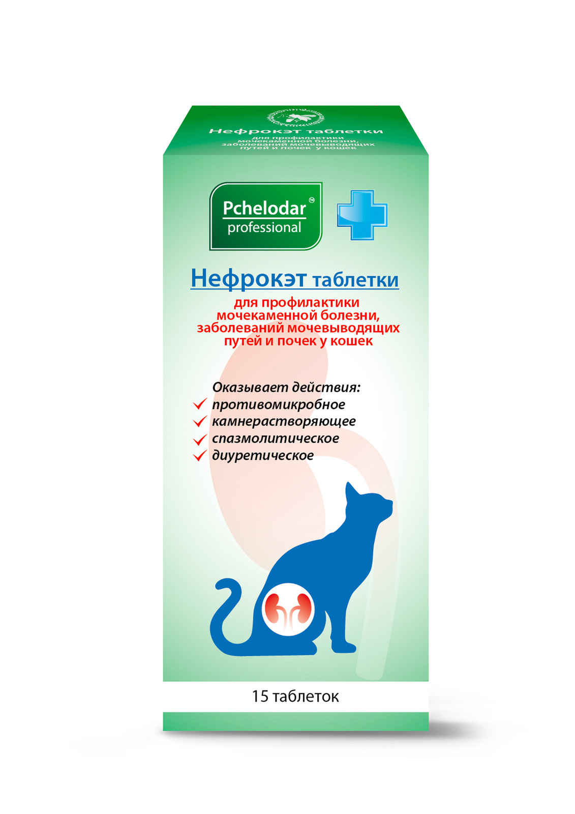 Пчелодар Пчелодар таблетки Нефрокэт для кошек: комплексная профилактика МКБ, 15таб (15 г) цена и фото