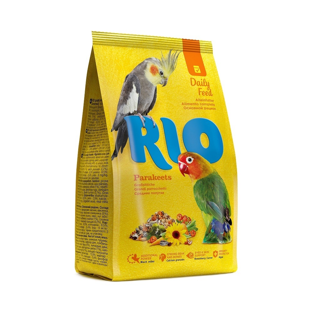 Рио Рио для средних попугаев (500 г) рио рио набор для проращивания для всех видов птиц 25 г