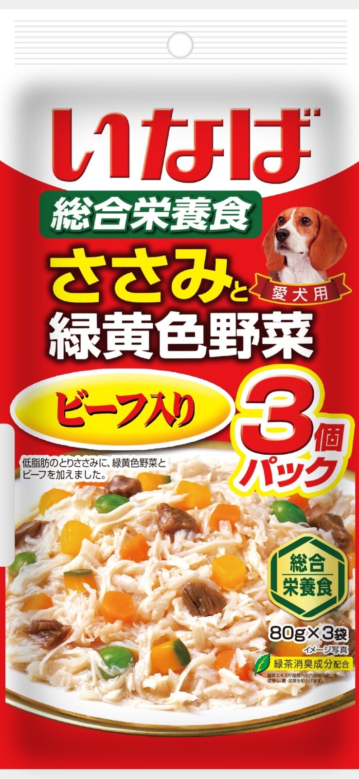 Inaba Inaba паучи Куриное филе с овощами и говядиной для собак, 3 шт. (240 г) благомакc zn se комплекс с витаминами a e c b6 ооо вис