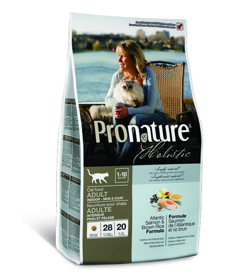 Pronature Корм Pronature holistic для взрослых кошек: Лосось и рис, для здоровья кожи и шерсти (2,72 кг) pronature корм pronature для взрослых кошек курица и ягненок 20 кг