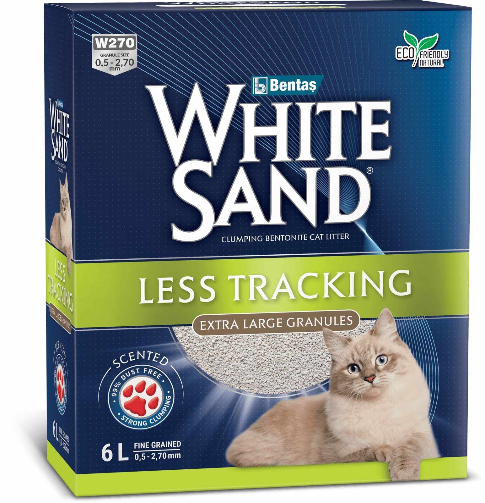 White Sand White Sand комкующийся наполнитель Не оставляющий следов с крупными гранулами, коробка (8,5 кг)
