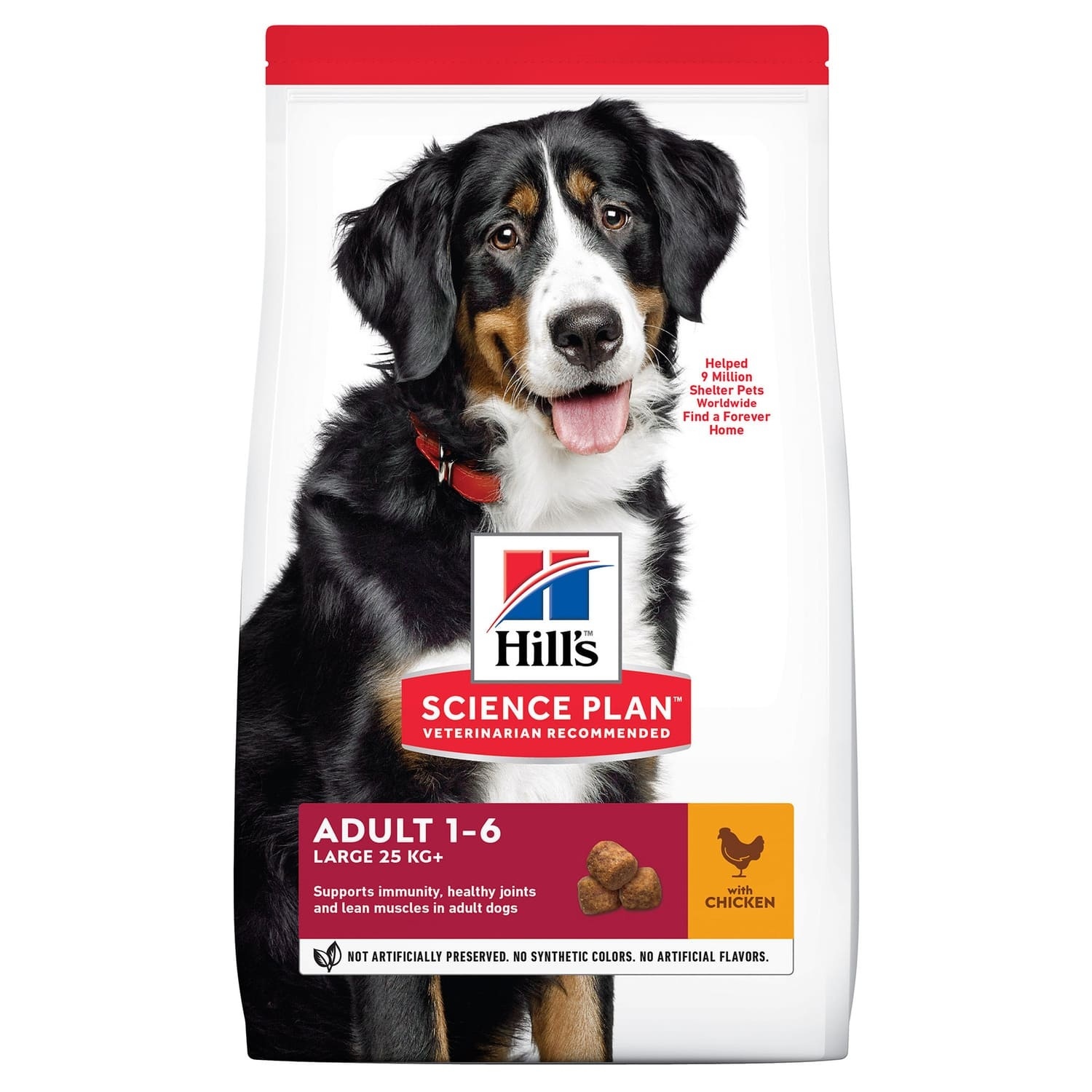Hill's Science Plan Hill's Science Plan сухой корм для взрослых собак крупных пород для поддержания здоровья суставов и мышечной массы, с курицей (2,5 кг)