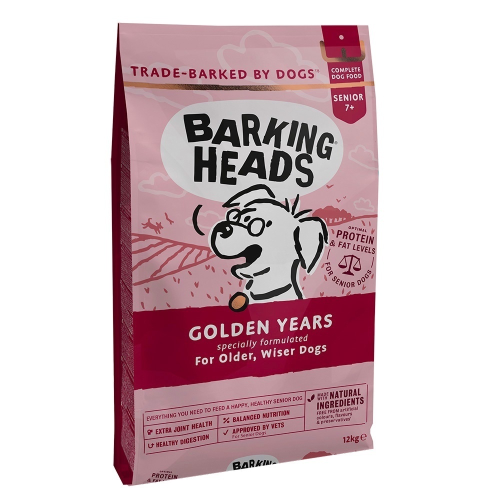 Корм Barking Heads корм для собак старше 7 лет, с курицей и рисом "Золотые годы" (2 кг) 