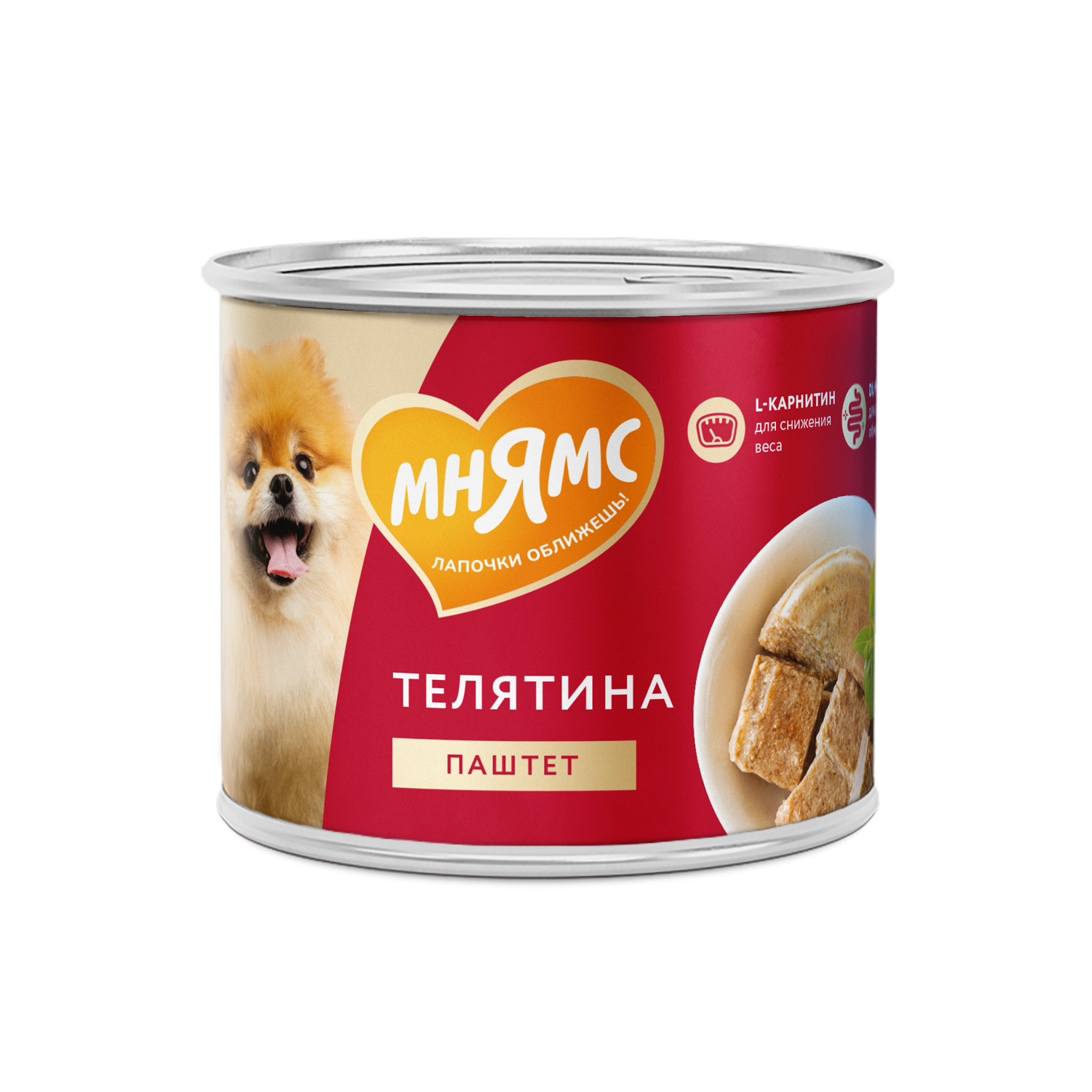 Мнямс Мнямс консервы «ФИТНЕС» паштет из телятины для собак всех пород (200 г)