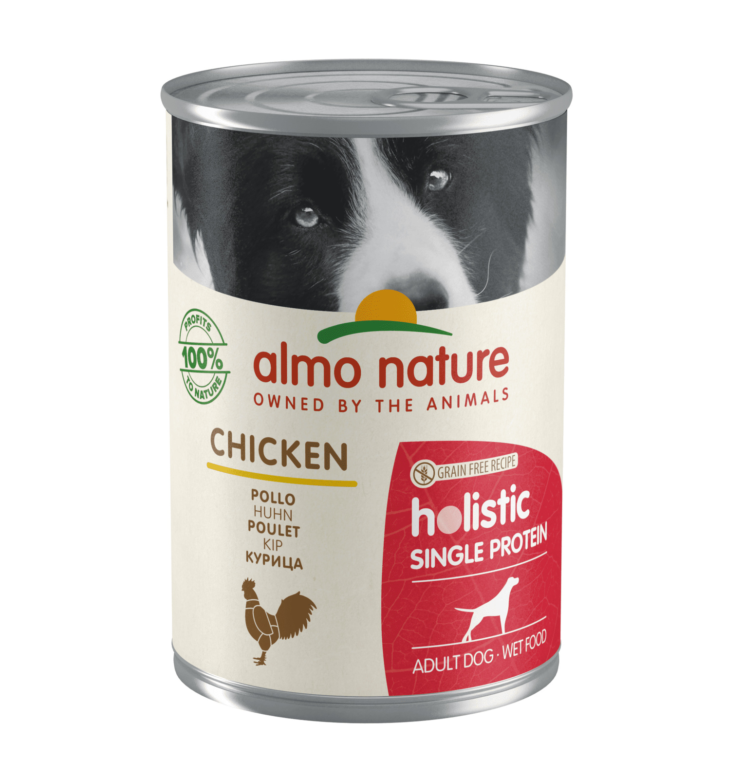 Almo Nature консервы консервы с курицей для собак с чувствительным пищеварением (монобелковый рацион) (400 г)