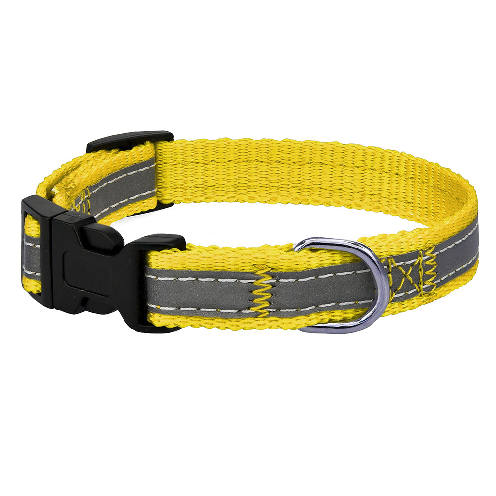 Tappi амуниция Tappi амуниция ошейник для собак со светоотражающей лентой Диока, желтый (24-35 см)