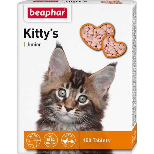 Beaphar Beaphar кормовая добавка с биотином для котят (350 г) хелавит с кормовая добавка для кошек и котят 40 мл