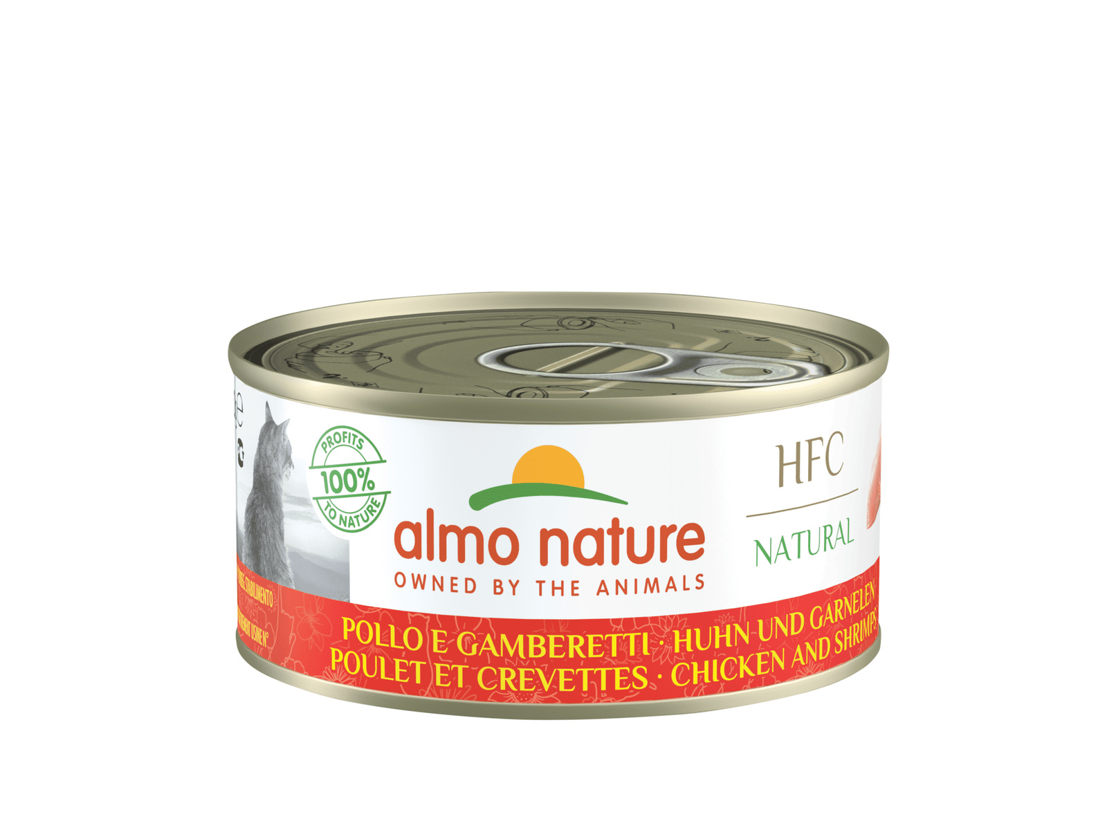 цена Almo Nature консервы Almo Nature консервы для кошек, с курицей и креветками, 55% мяса (1 шт., 150 г)
