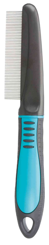 цена Trixie Trixie расческа частая с коротким зубом, 22 см, пластиковая ручка (90 г)