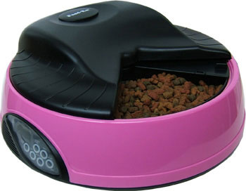 Feedex Feedex автокормушка на 4 кормления для сухого корма и консерв, с емкостью для льда, розовая (1,95 кг)