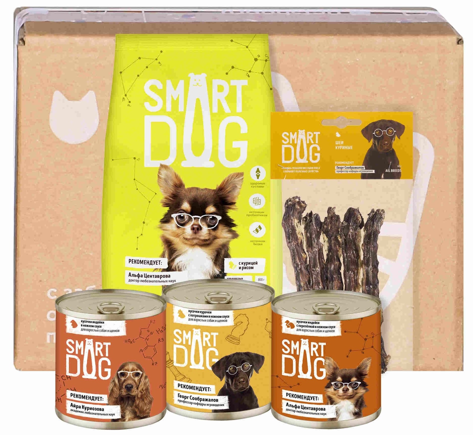 Корм Smart Dog smart Box Рацион из птицы для умных собак (1,5 кг)