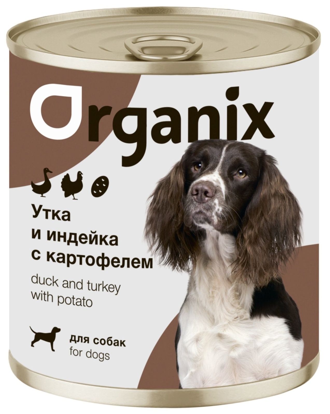 цена Organix консервы Organix консервы для собак Утка, индейка, картофель (400 г)
