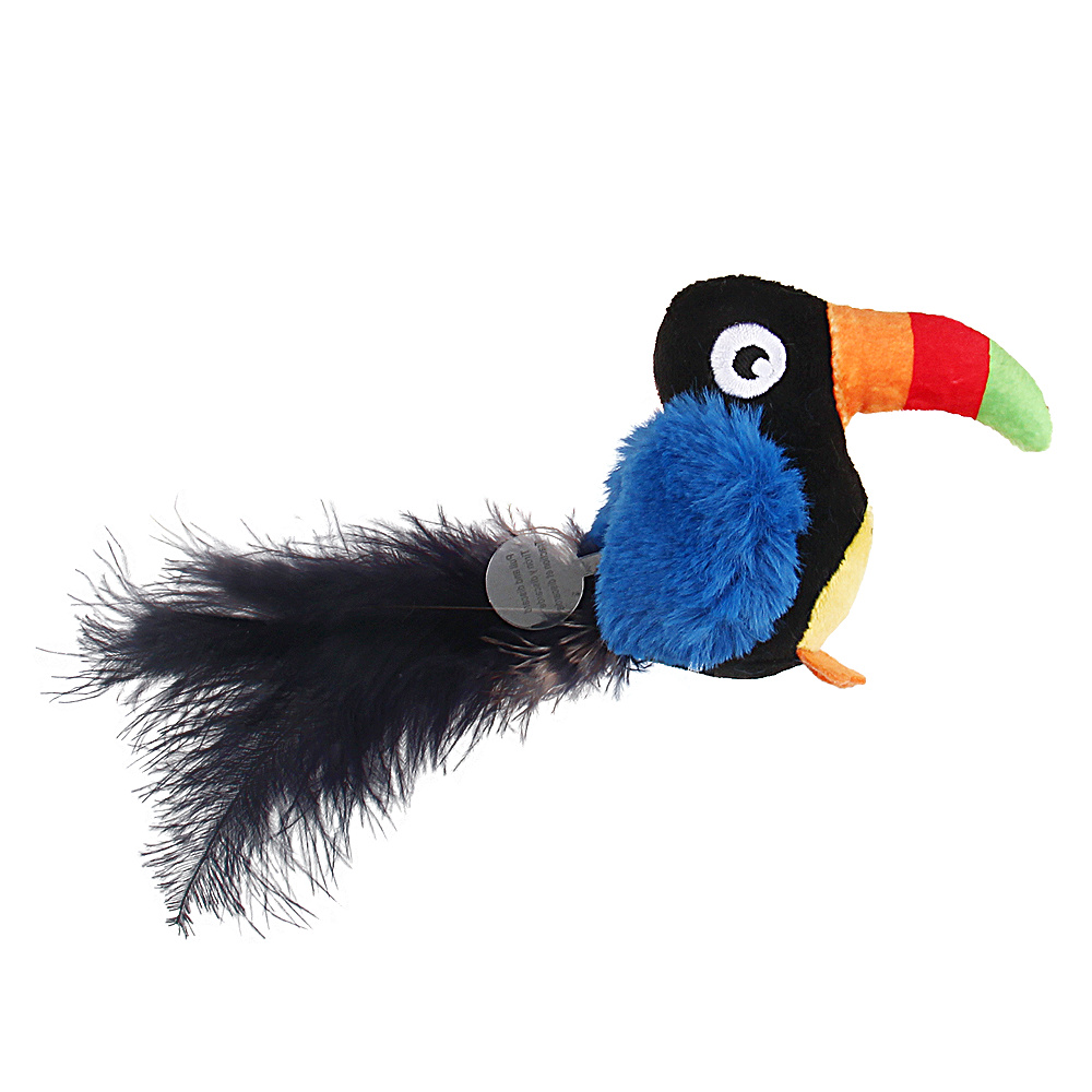GiGwi GiGwi игрушка Тукан со звуковым чипом, текстиль/перо (50 г) gigwi gigwi игрушка попугай со звуковым чипом текстиль перо 50 г