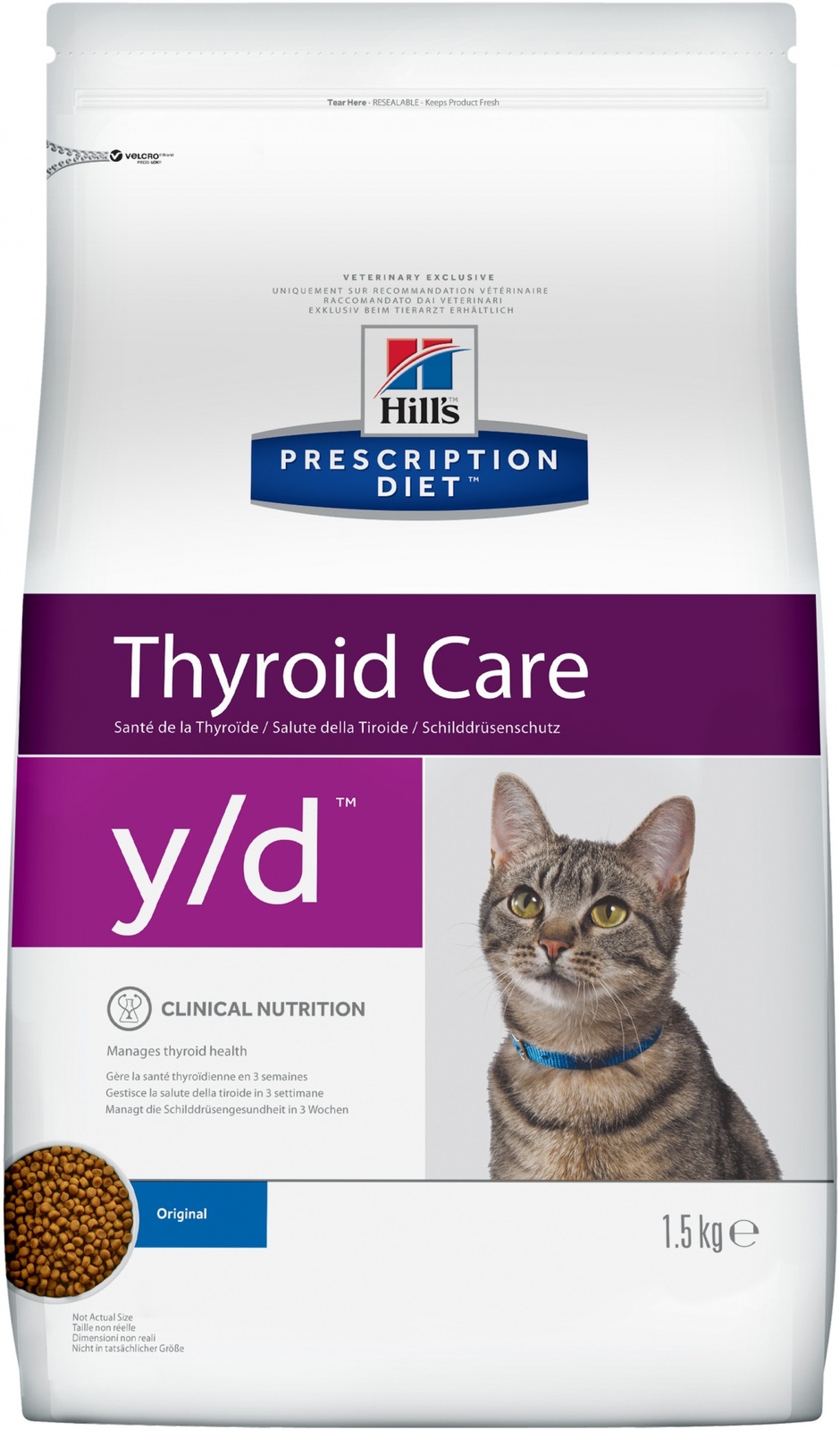 y/d Thyroid Care сухой диетический, для кошек при заболеваниях щитовидной железы (1,5 кг)