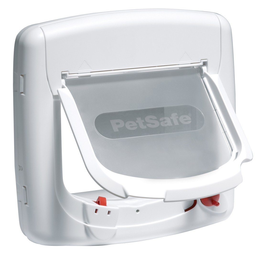 PetSafe PetSafe дверца StayWell Deluxe с магнитным замком, белая (872 г) petsafe petsafe утеплённая дверца для холодной погоды большая 2 86 кг