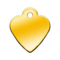 Адресник Адресник адресник Сердце золотой, латунь (26х29 мм) trixie медальон адресник золотой