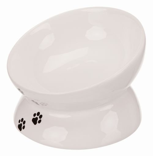Trixie Trixie миска керамическая Лапки, белый (0.15 л) миска trixie для собак керамическая 0 8 л ф16 см коричнево бежевая с рисунком лапки