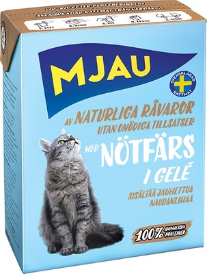 Мясные кусочки в желе с рубленой говядиной MJAU Мясные кусочки в желе с рубленой говядиной MJAU