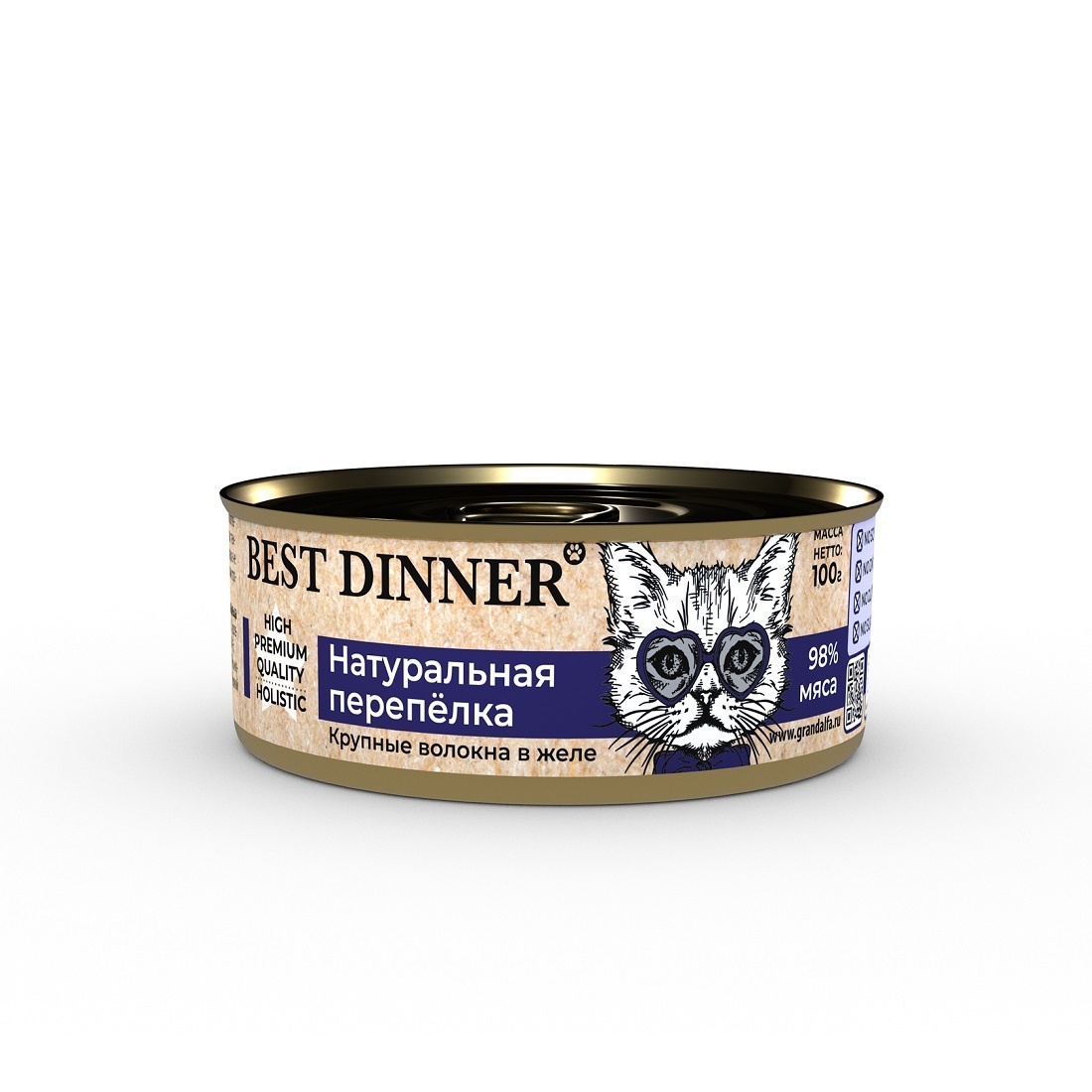 Best Dinner Best Dinner консервы для кошек в желе Натуральная перепелка (100 г)
