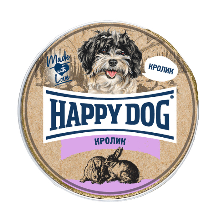 Happy dog Happy dog паштет для собак, с кроликом (125 г)