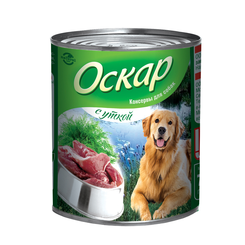 ОСКАР консервы с уткой для собак (750 г)