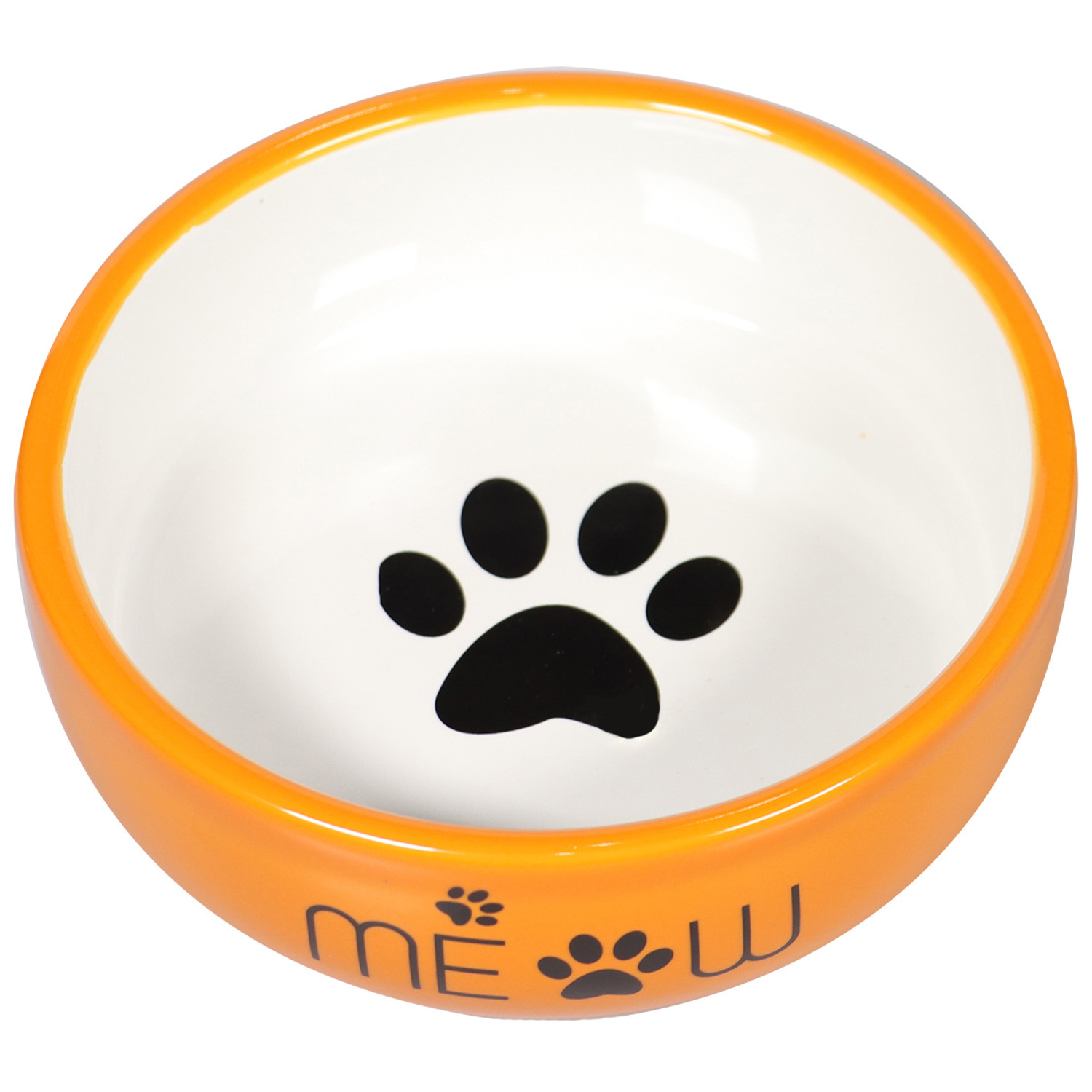 Mr.Kranch Mr.Kranch миска керамическая для кошек, оранжевая (380 мл) миска 4 л деколь микс керченская эмаль 4842637