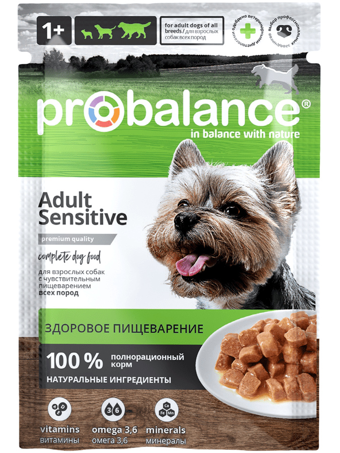 Probalance паучи для взрослых собак всех пород с чувствительным пищеварением (85 г)