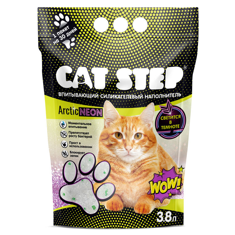 Cat Step Cat Step впитывающий силикагелевый наполнитель, 3,8 л (1,67 кг) cat step cat step впитывающий силикагелевый наполнитель 3 53 кг