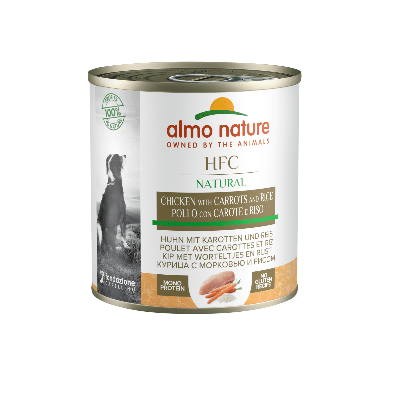 Almo Nature консервы Almo Nature консервы для собак Курица с морковью и рисом по-домашнему (280 г)