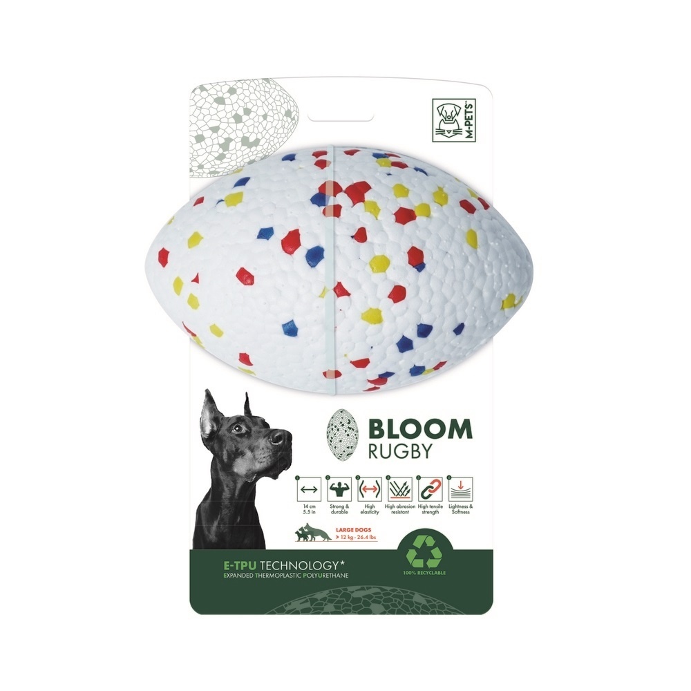 MPets игрушка для собак Блум мяч Рэгби (14 см)