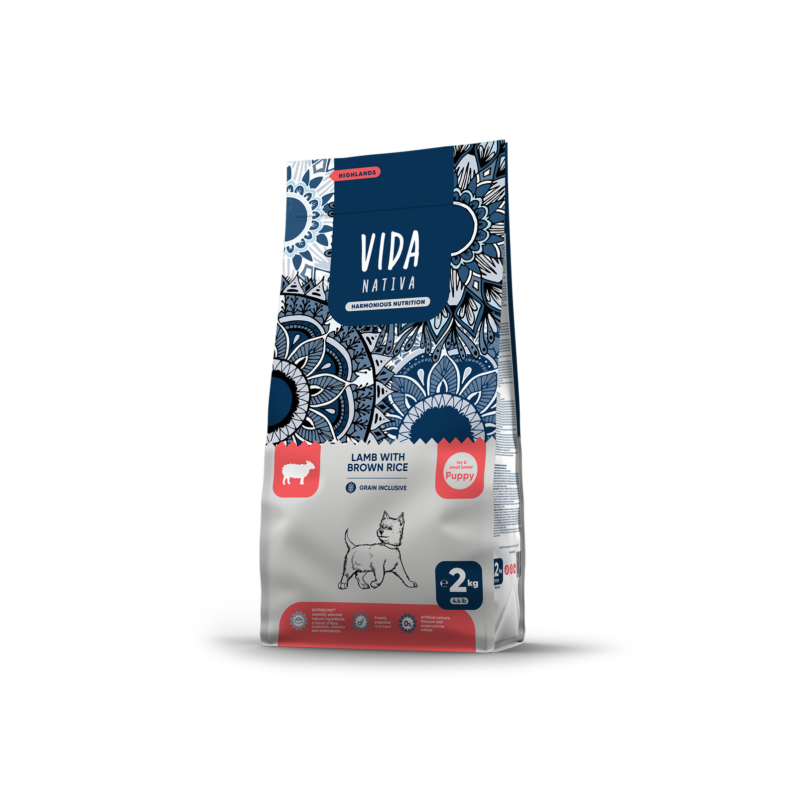 VIDA Nativa корм для щенков мелких пород с ягненком и бурым рисом (2 кг)