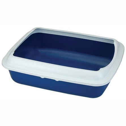 Triol Triol туалет для кошек прямоугольный с бортом, темно-синий (1 кг) туалет для кошек прямоугольный atlantis plast со съемным бортом цвет в ассортименте 430×330×125 мм