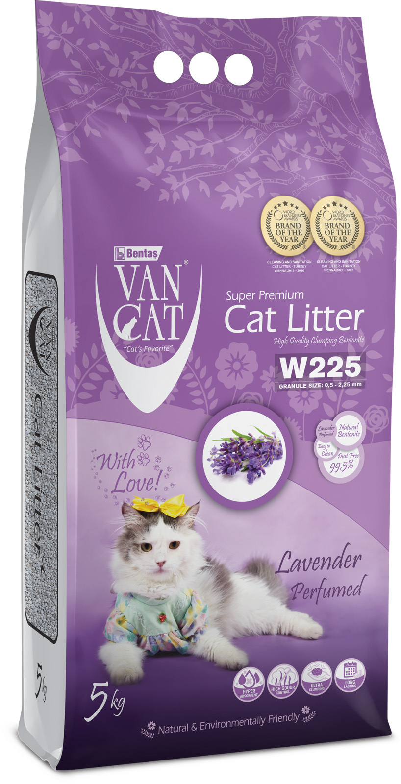 Van Cat Van Cat комкующийся наполнитель без пыли с ароматом лаванды, пакет (10 кг) van cat комкующийся наполнитель без пыли с ароматом лаванды пакет lavender unri013 10 кг