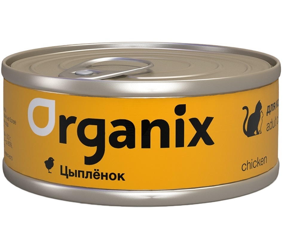 Organix консервы для кошек, с цыпленком (100 г)