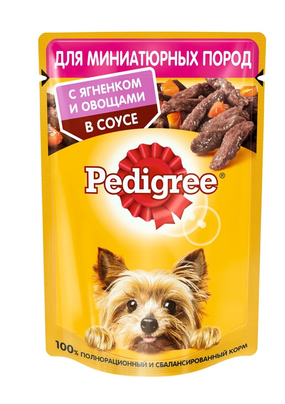 Pedigree влажный корм для взрослых собак маленьких пород c ягненком в соусе (85 г)