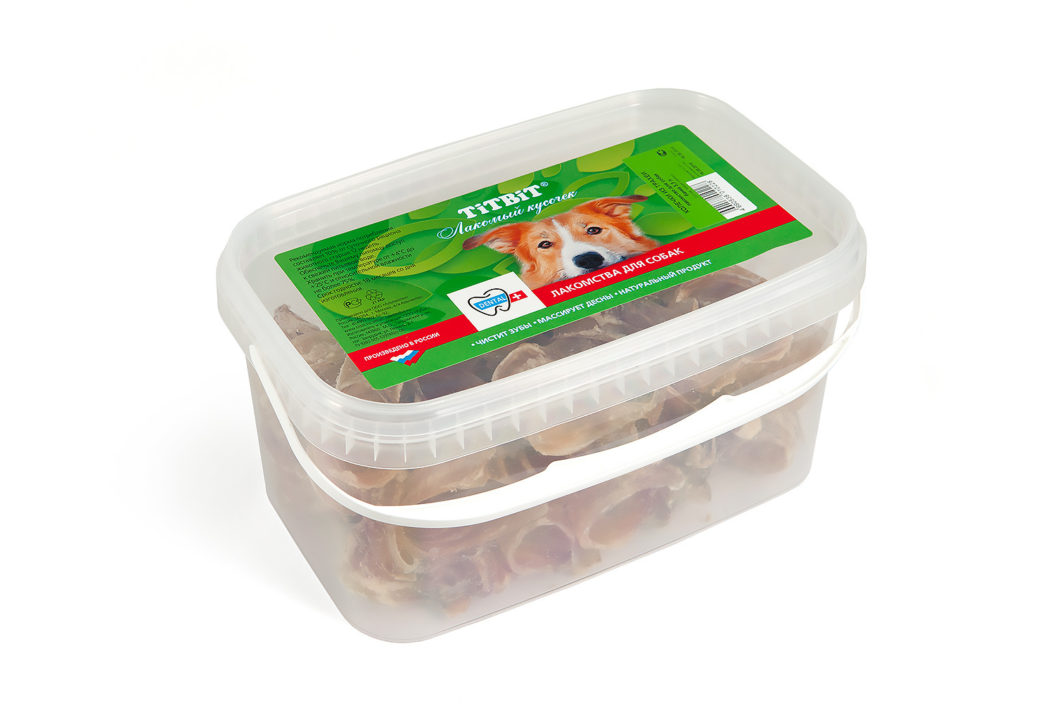 цена TiTBiT TiTBiT лакомств для собак Колечки из трахеи (в контейнере) (350 г)